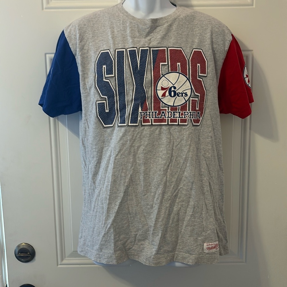 Vintage Mitchell & Ness Philadelphia 76ers Baseball Tee